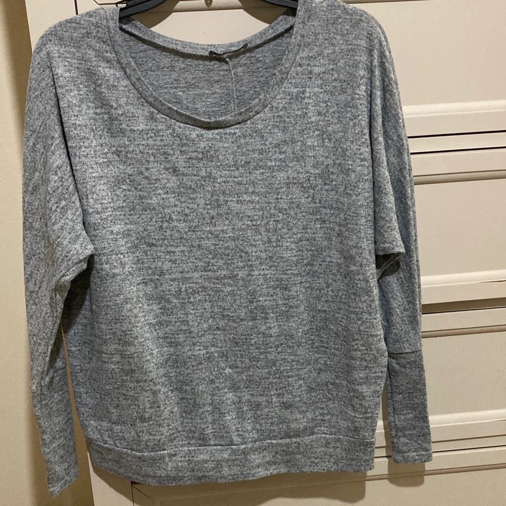 Charlotte Russe Heather Gray Sweatshirt Top Size S